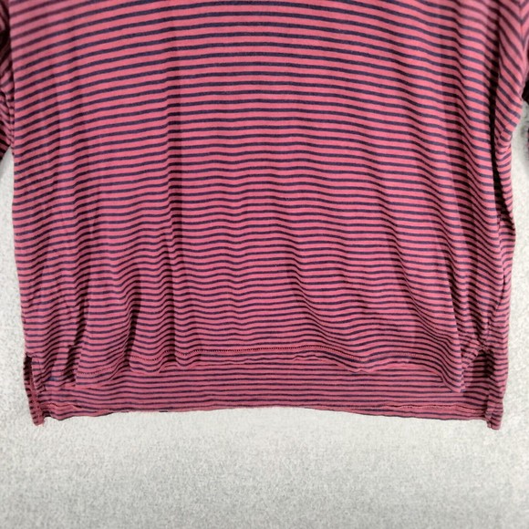 Madewell Turtleneck Top Womens Size XL Blue Red Striped Casual Long Sleeve - Picture 3 of 12